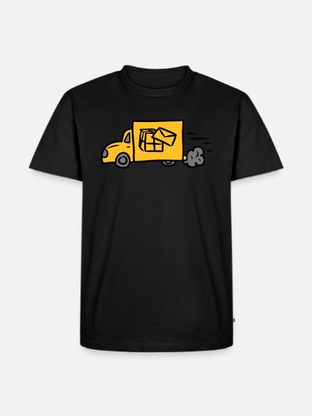 Levering af levering af levering af pakkepakker - Herre Premium økologisk T-shirt - sort