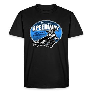 Speedway - Motorcycle Speedway - T-shirt Premium bio Homme - noir - Devant - Nico (187cm)