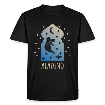AlaDino (Dinosaur Miracle Lamp Edition) - Men's Premium Organic T-Shirt - black - Front - Nico (187cm)