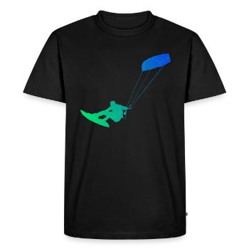 Kitesurf Kitesurf Kitesurfer Kitesurfers Kitesurf Hommes - T-shirt Premium bio Homme - noir - Devant - Nico (187cm)