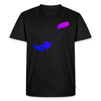 Kitesurf Kitesurfer Hommes Kitesurf Kitesurf - T-shirt Premium bio Homme - noir - Devant - Nico (187cm)