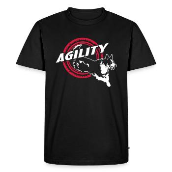 Ranked # 361 Border Collie Agility - Men's Premium Organic T-Shirt - black - Front - Nico (187cm)