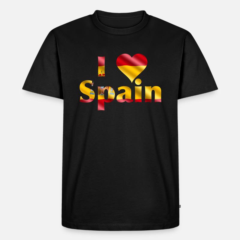 I love Spain - Männer Premium Bio T-Shirt - Schwarz