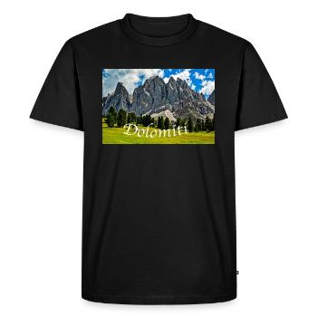 Parc naturel de Puez Geisler - T-shirt Premium bio Homme - noir - Devant - Nico (187cm)