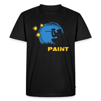 Paintball legend Gotcha paintball player - Men's Premium Organic T-Shirt - black - Front - Nico (187cm)