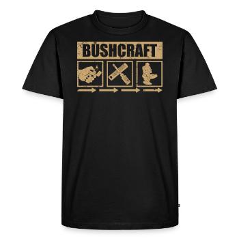 Bushcraft Survival Outdoor - T-shirt Premium bio Homme - noir - Devant - Nico (187cm)