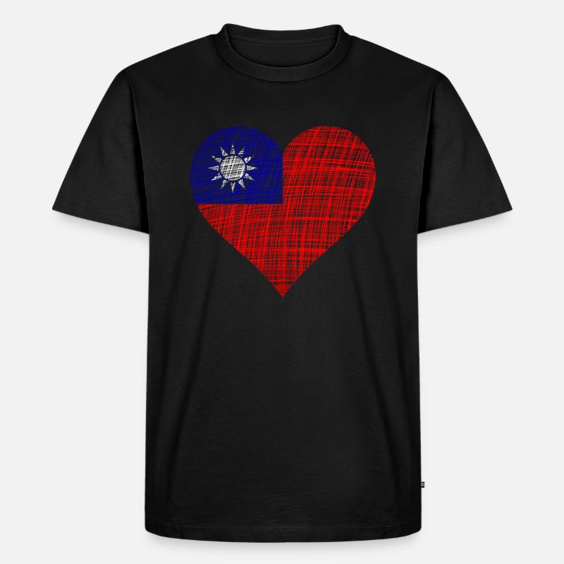 Taiwan - Männer Premium Bio T-Shirt - Schwarz
