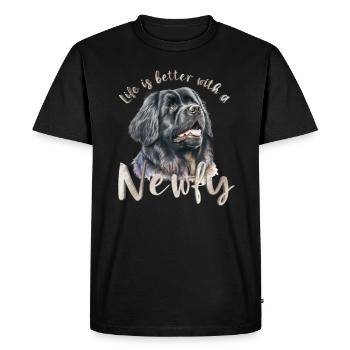 Terre-Neuvien - T-shirt Premium bio Homme - noir - Devant - Nico (187cm)