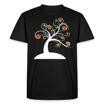 Réveil printanier, arbre à fleurs, nature, arbre - T-shirt Premium bio Homme - noir - Devant - Nico (187cm)