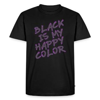 Lieblingsfarbe schwarz gothic - Männer Premium Bio T-Shirt - Schwarz - Vorne - Nico (187cm)