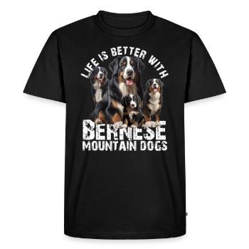 Bouvier bernois - T-shirt Premium bio Homme - noir - Devant - Nico (187cm)