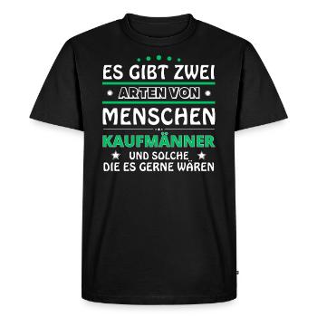 Cadeau d’homme d’affaires - Deux types de... Concevoir - T-shirt Premium bio Homme - noir - Devant - Nico (187cm)