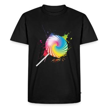 sucette - T-shirt Premium bio Homme - noir - Devant - Nico (187cm)