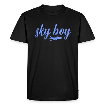 sky boy Flight Attendant Steward Job Cabin Crew - T-shirt Premium bio Homme - noir - Devant - Nico (187cm)