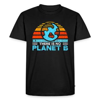 No Planet B - Männer Premium Bio T-Shirt - Schwarz - Vorne - Nico (187cm)