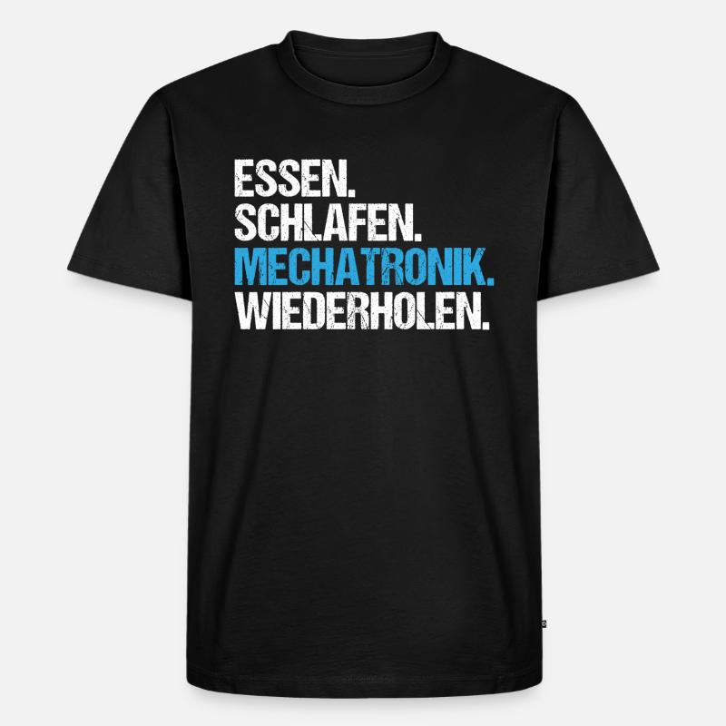 Mechatroniker Mechatronik Mechatronics Engineer - Männer Premium Bio T-Shirt - Schwarz