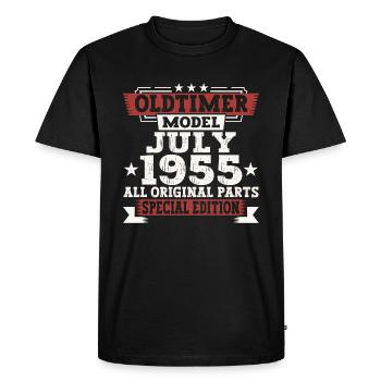 Oldtimer Juillet 1955 67ème Anniversaire Cadeau Hommes - T-shirt Premium bio Homme - noir - Devant - Nico (187cm)