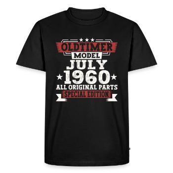 Oldtimer Juillet 1960 62ème Anniversaire Cadeau Hommes - T-shirt Premium bio Homme - noir - Devant - Nico (187cm)