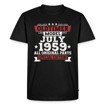 Oldtimer Juillet 1959 63ème Anniversaire Cadeau Hommes - T-shirt Premium bio Homme - noir - Devant - Nico (187cm)