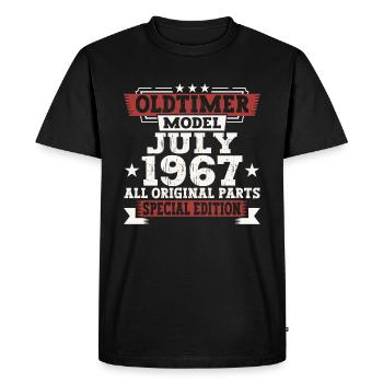Oldtimer July 1967 55th Birthday Gift Men - Men's Premium Organic T-Shirt - black - Front - Nico (187cm)