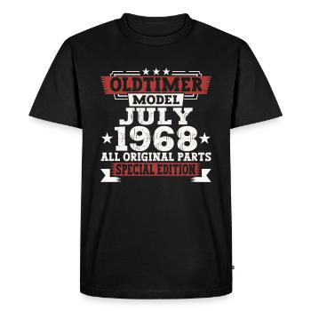 Oldtimer July 1968 54th Birthday Gift Men - Men's Premium Organic T-Shirt - black - Front - Nico (187cm)