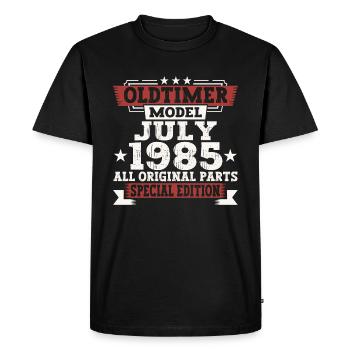 Oldtimer Juillet 1985 37ème Anniversaire Cadeau Hommes - T-shirt Premium bio Homme - noir - Devant - Nico (187cm)
