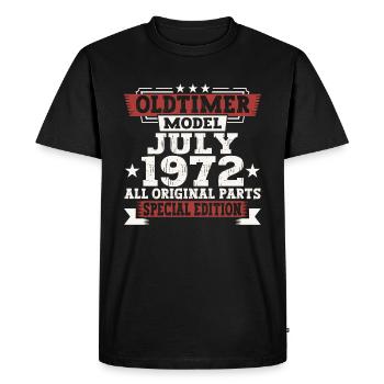 Oldtimer July 1972 50th Birthday Gift Men - Men's Premium Organic T-Shirt - black - Front - Nico (187cm)