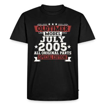 Oldtimer July 2005 17th Birthday Gift Men - Men's Premium Organic T-Shirt - black - Front - Nico (187cm)