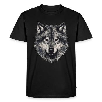Wolf Wolf Head Scratch Marks Claws Wild - Men's Premium Organic T-Shirt - black - Front - Nico (187cm)