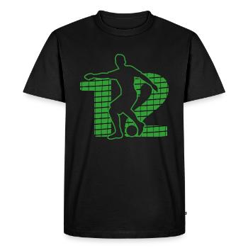 Sport de football Terrain de football Terrain de football n°12 - T-shirt Premium bio Homme - noir - Devant - Nico (187cm)