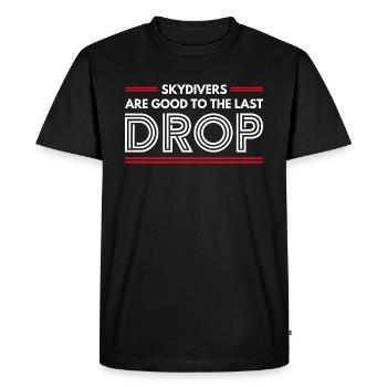 Citation drôle de parachutiste : cadeau parfait ! - T-shirt Premium bio Homme - noir - Devant - Nico (187cm)