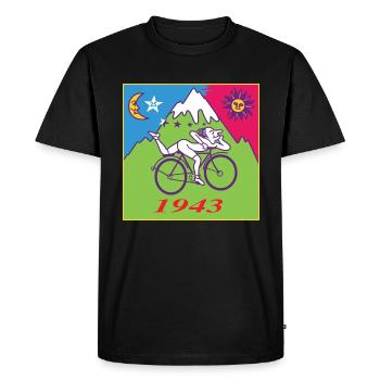 Albert Hofmann LSD 1943 Redesign - T-shirt Premium bio Homme - noir - Devant - Nico (187cm)