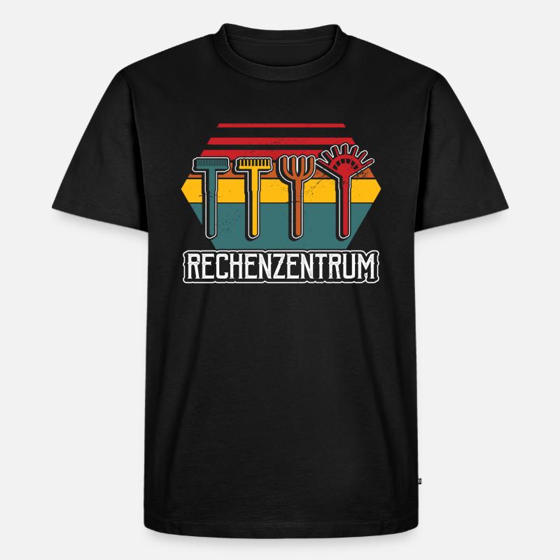 Garten Rechenzentrum - Männer Premium Bio T-Shirt - Schwarz