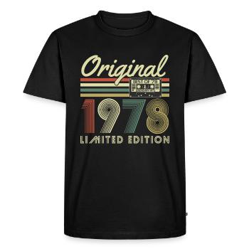 Original 1978 vintage vintage anniversaire rétro - T-shirt Premium bio Homme - noir - Devant - Nico (187cm)