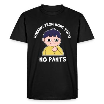 Funny Work From Home Design for Proud Pinoys - Men's Premium Organic T-Shirt - black - Front - Nico (187cm)