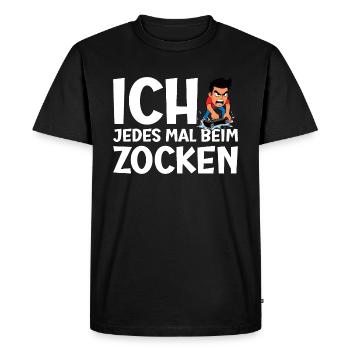 Funny Gamer Design - Me Gaming - Men's Premium Organic T-Shirt - black - Front - Nico (187cm)