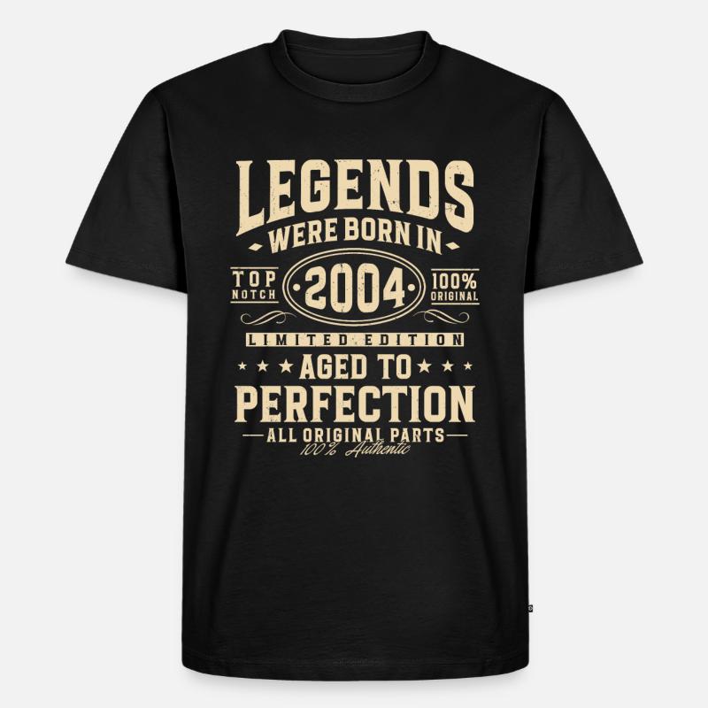 Legenden wurden 2004 geboren - Männer Premium Bio T-Shirt - Schwarz