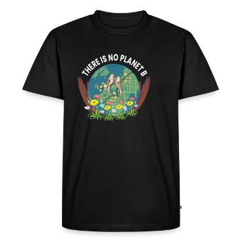 no planet b - T-shirt Premium bio Homme - noir - Devant - Nico (187cm)