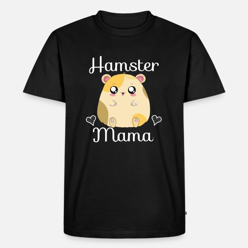 Hamster Mama - Männer Premium Bio T-Shirt - Schwarz