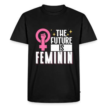 Feminist Women's Rights Female - Men's Premium Organic T-Shirt - black - Front - Nico (187cm)