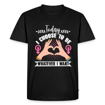 Feminist Women's Rights Female - Men's Premium Organic T-Shirt - black - Front - Nico (187cm)