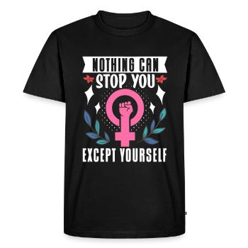 Feminist Women's Rights Female - Men's Premium Organic T-Shirt - black - Front - Nico (187cm)