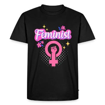 Feminist Women's Rights Female - Men's Premium Organic T-Shirt - black - Front - Nico (187cm)