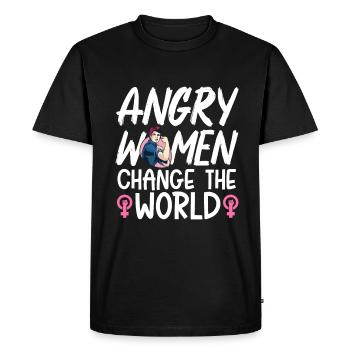 Feminist Women's Rights Female - Men's Premium Organic T-Shirt - black - Front - Nico (187cm)