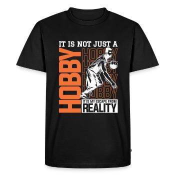 Posez-moi des questions sur le basketball en fait, vous n’avez pas à le faire - T-shirt Premium bio Homme - noir - Devant - Nico (187cm)