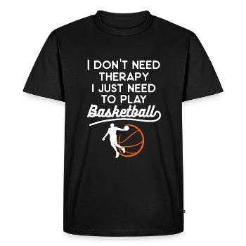 Le basketball est la vie Le reste n’est que détails - T-shirt Premium bio Homme - noir - Devant - Nico (187cm)