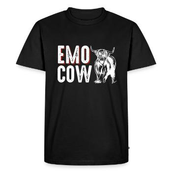 Vache bovine écossaise des Highlands - T-shirt Premium bio Homme - noir - Devant - Nico (187cm)