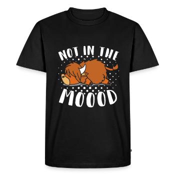 Vache bovine écossaise des Highlands - T-shirt Premium bio Homme - noir - Devant - Nico (187cm)