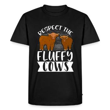 Vache bovine écossaise des Highlands - T-shirt Premium bio Homme - noir - Devant - Nico (187cm)