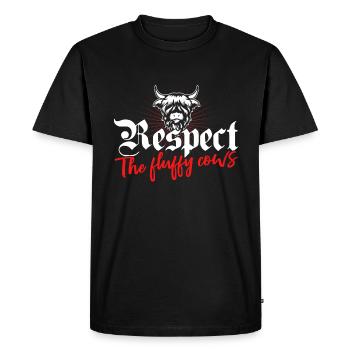Vache bovine écossaise des Highlands - T-shirt Premium bio Homme - noir - Devant - Nico (187cm)
